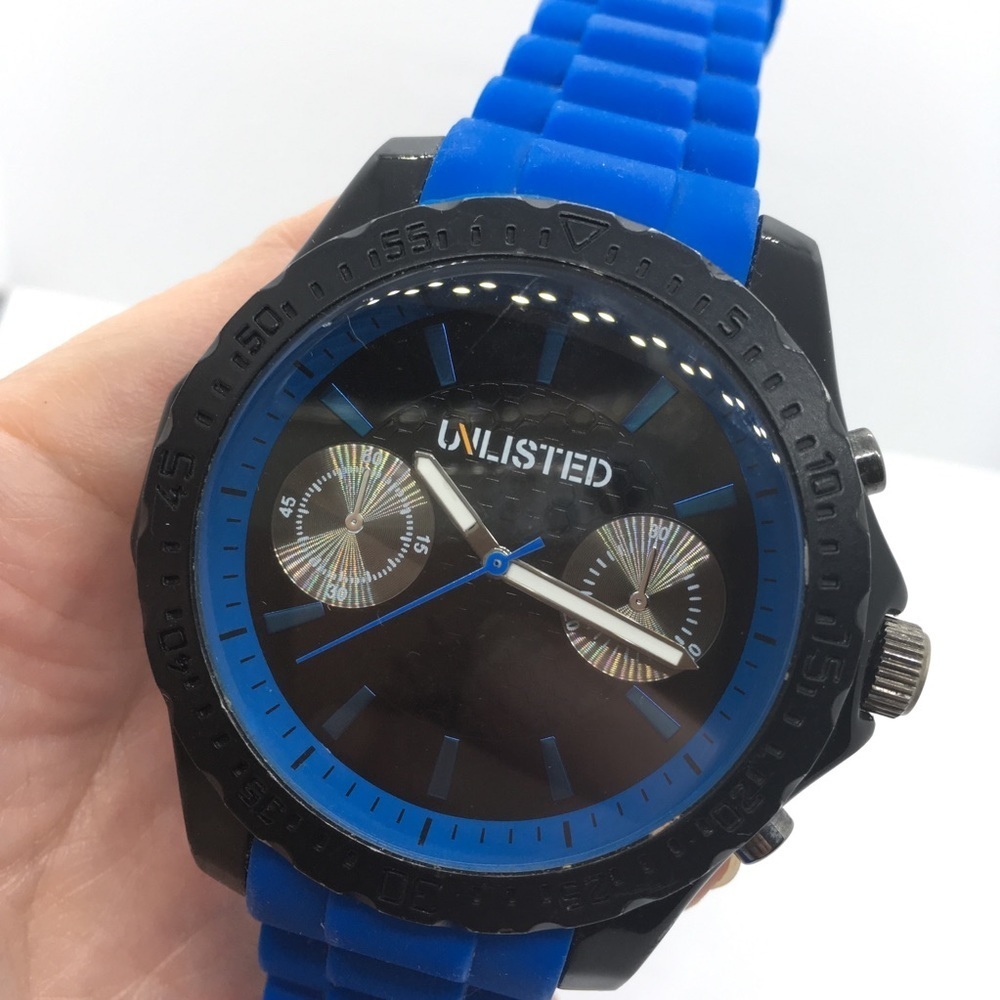 UNLISTED Men’s Blue Silicone Watch